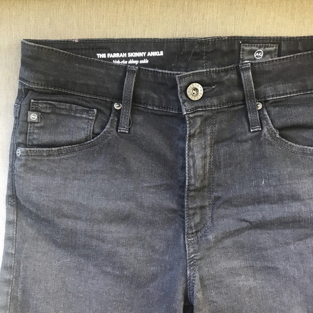 AG Skinny Ankle Black Jeans